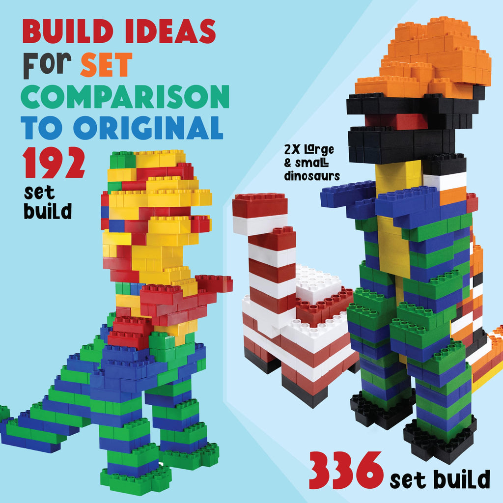 BiggoBlocks Large Building Blocks for Kids Ages 3-8 – 288 Piece Mega Set – Indoor & Outdoor STEM Toy for Boys & Girls