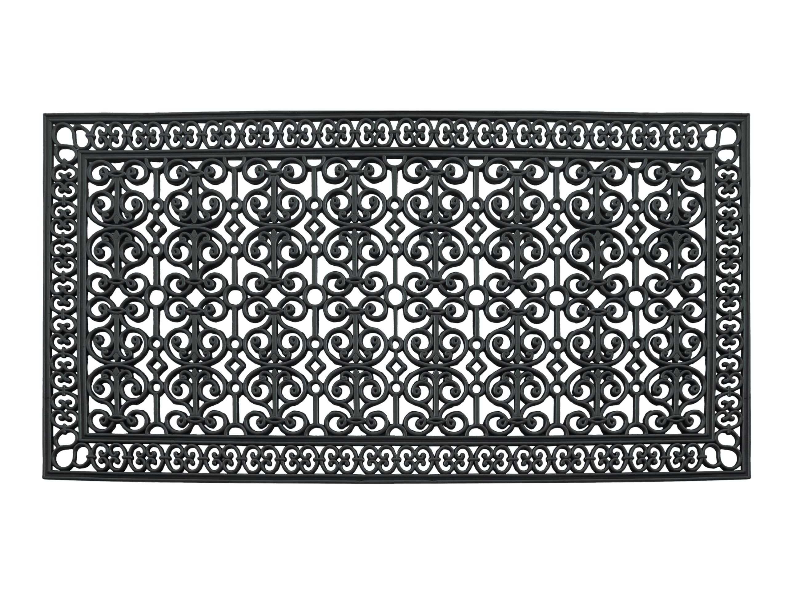 A1 Home Collections 19-LB Heavy Duty Rubber Doormat 24"×57" - Won't Blow Away | Outside Front Door Mat, Mud Dirt Scraper, Non-Slip Drainage Mat for Entryway Patio Garage, All-Weather, 100% Rubber Mats