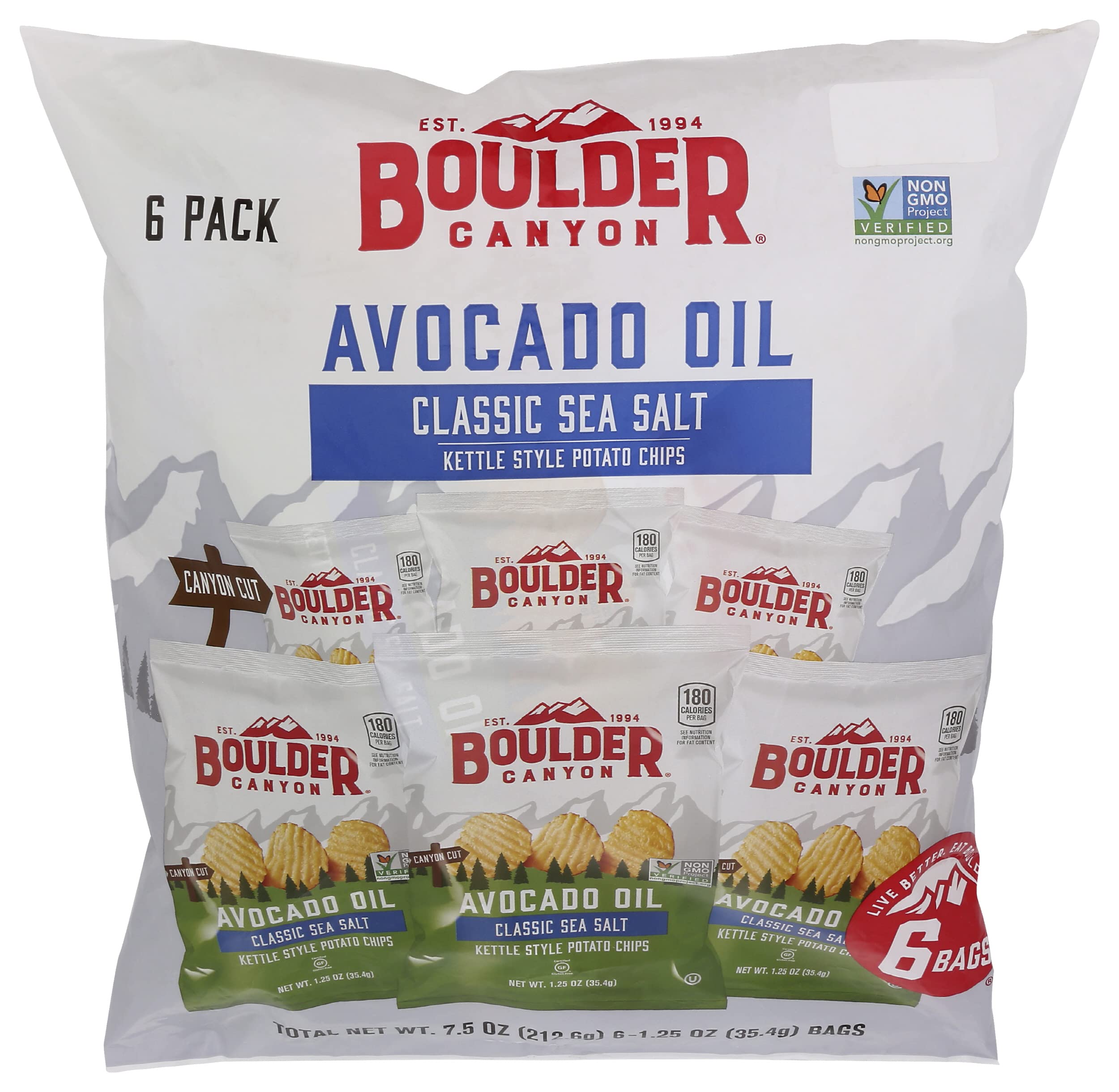 Boulder Canyon Boulder Batch Agave Sriracha Kettle Potato Chips, 5.25 oz - Pack of 12