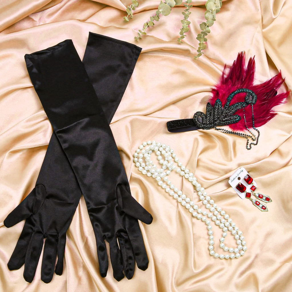 Cridoz Flapper Accessories for Women - 1920s Gatsby & Roaring 20s Style