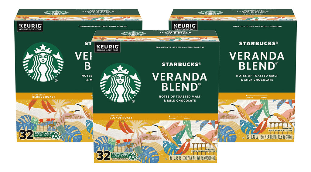 Starbucks K-Cup Coffee Pods, Starbucks Blonde Espresso Roast Hot or Iced Coffee, 22 Keurig Pods