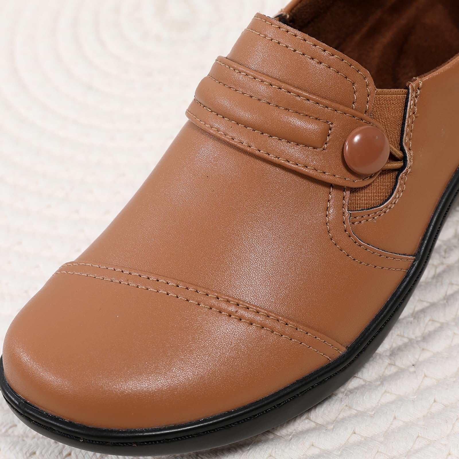 QAE Loafers for Women Orthopedic Loafers for Women Comfortable Women's Flat Slip-Ons Shoes for Dress Work Business Casual