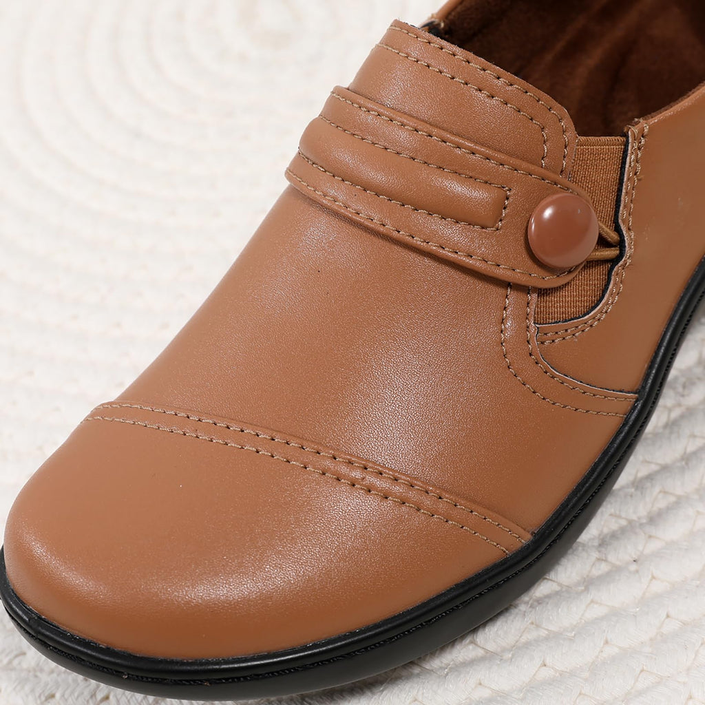 QAE Loafers for Women Orthopedic Loafers for Women Comfortable Women's Flat Slip-Ons Shoes for Dress Work Business Casual