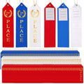 36PCS Award Ribbons, Medal Ribbons for 1st, 2nd, 3rd Place, Event Card & Rope Included, Perfect for Competitions, Sports Events, School Challenges, Vibrant Blue, Red, and White