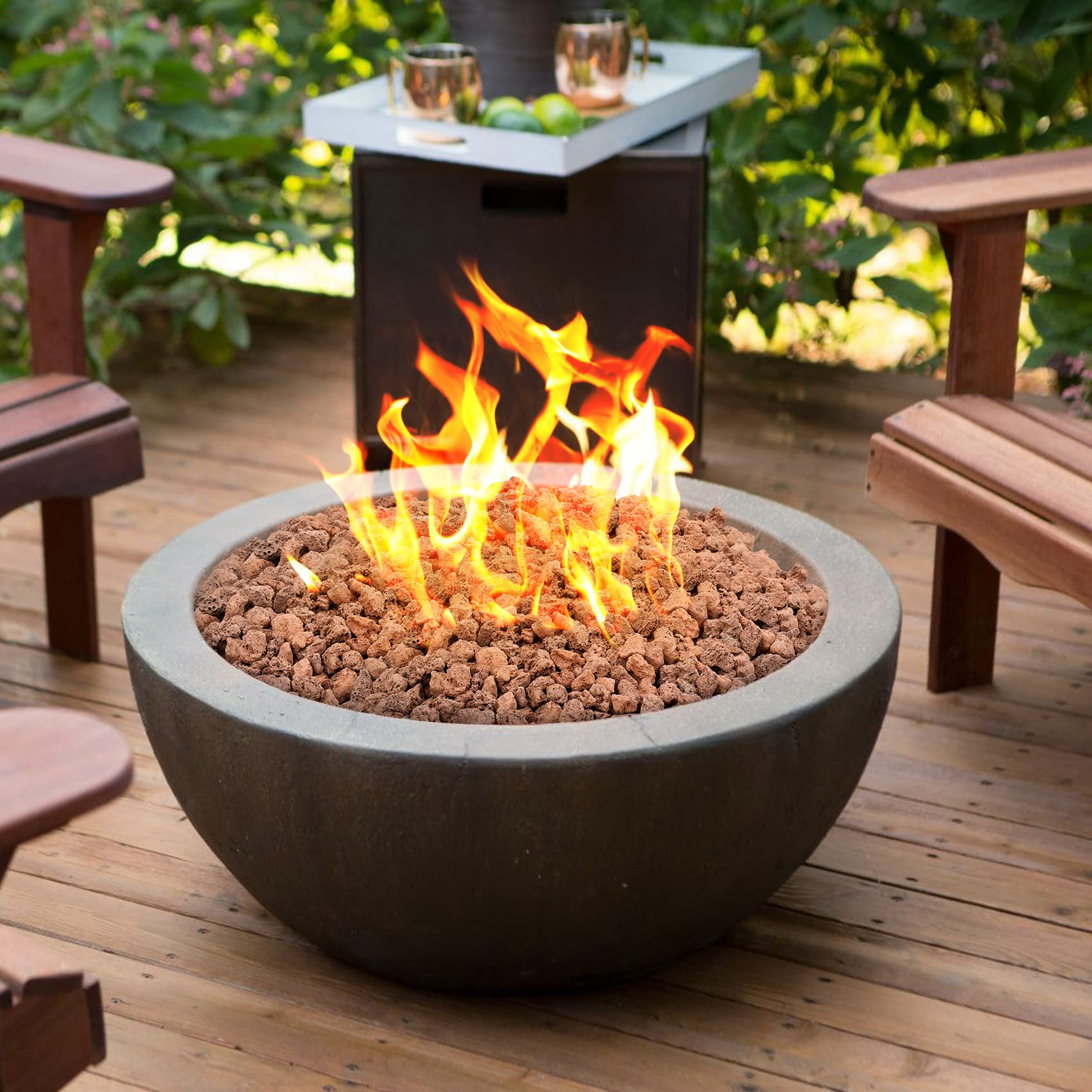 Mr. Fireglass 10 Pounds Black Natural Lava Rock for Indoor Outdoor Gas Fire Pits Fireplaces & Barbecue Grills | Volcanic Lava Stones for Decorating Garden Landscaping, Potted Plants, 0.2"-0.3"