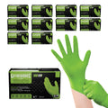 GLOVEWORKS HD Green Gloves, 8 Mil Nitrile Disposable Heavy Duty Raised Diamond Grip Mechanic Glove, Bulk Purchasing Options