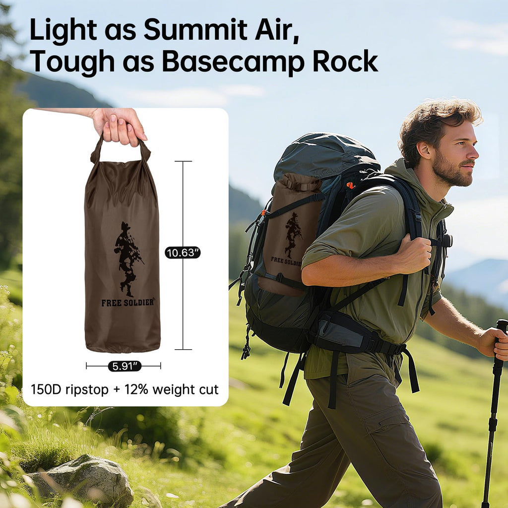 Free Soldier Waterproof Portable Tarp Multifunctional Outdoor Camping Traveling Awning Backpacking Tarp shelter Rain Tarp