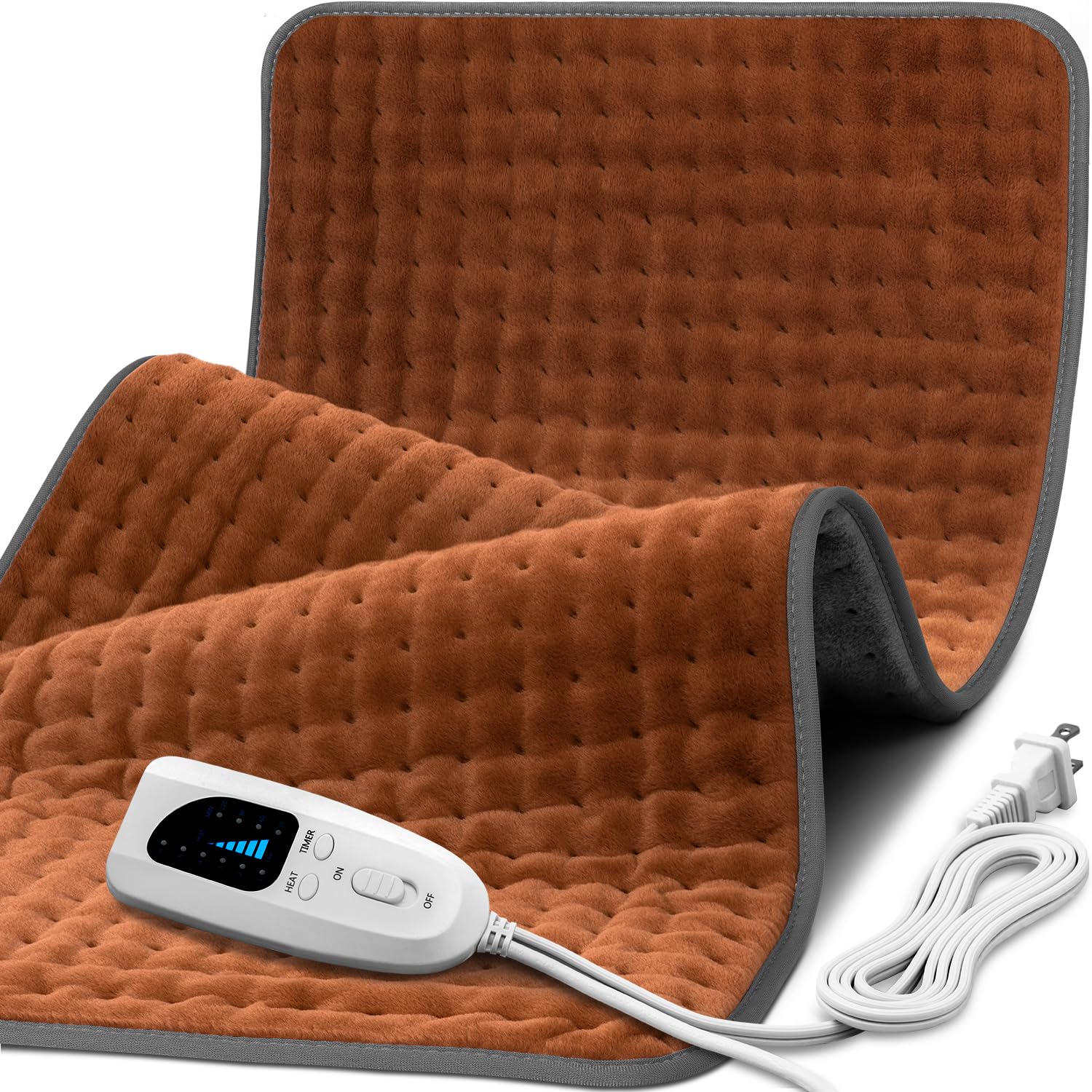 17"x33" Heating Pad for Back Pain, XXXL Heated Pad for Neck/Shoulders/Legs/Knees/Feet/Cramps, 6 Heat Settings Auto-Off, Heat Pads for Women, Birthday Fathers Mothers Day Gifts for Mom Dad Men Wife Her