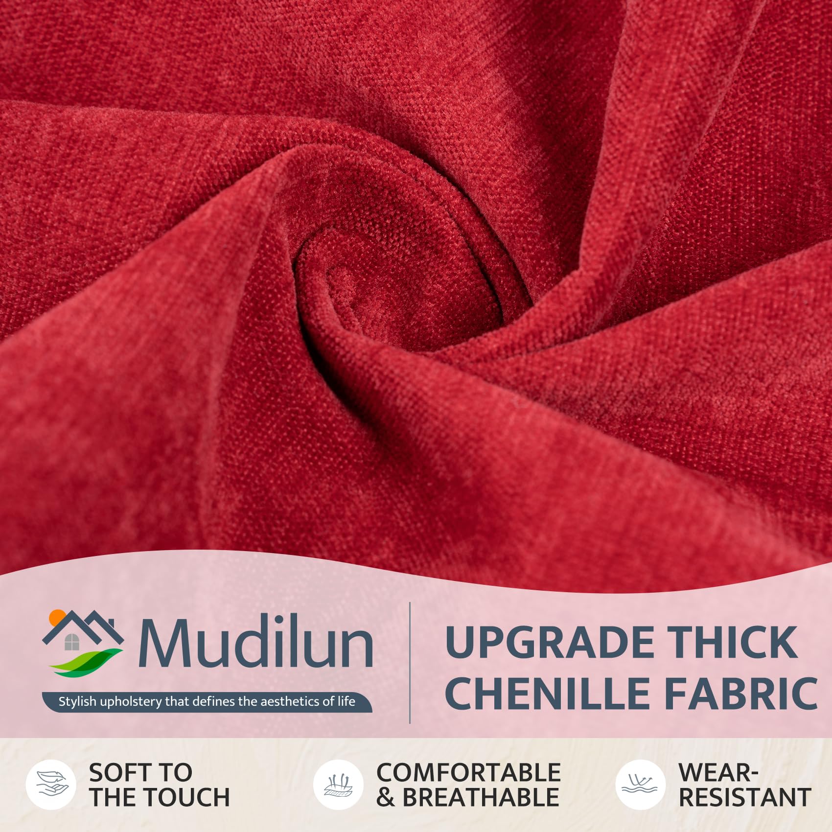 mudilun Rocking Chair Cushion - Non-Slip Tufted 4-Inch Thickened Rocking Chair Cushions with Ties Indoor/Outdoor Wooden Rocking Chair Pad for Living Rooms, Bedrooms, and Balconies