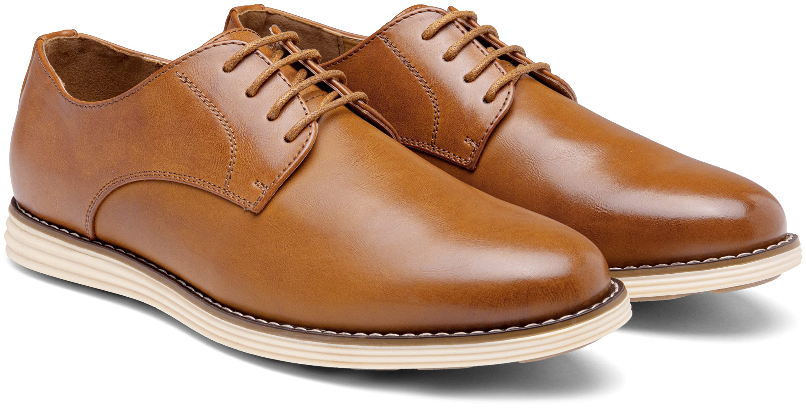 Vostey Mens Casual Dress Shoes Wingtip Plain Business Dress Shoes for Men