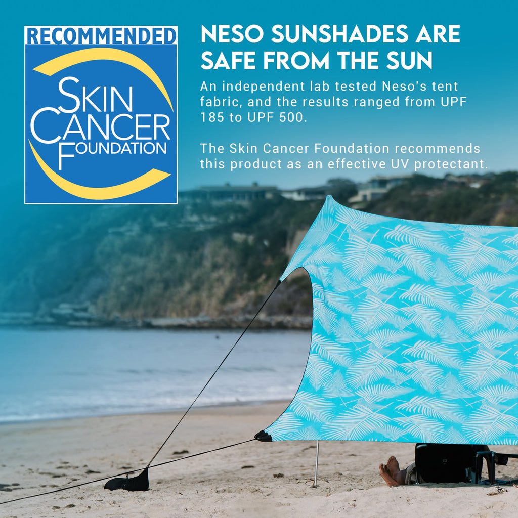 Neso Gigante Portable Beach Tent Sun Shelter - Lightweight Beach Shade Canopy - Easy Setup for Family Outings - Patented Reinforced Corners - UPF 50+ - 8ft Tall, 11 x 11ft - Save The Whales