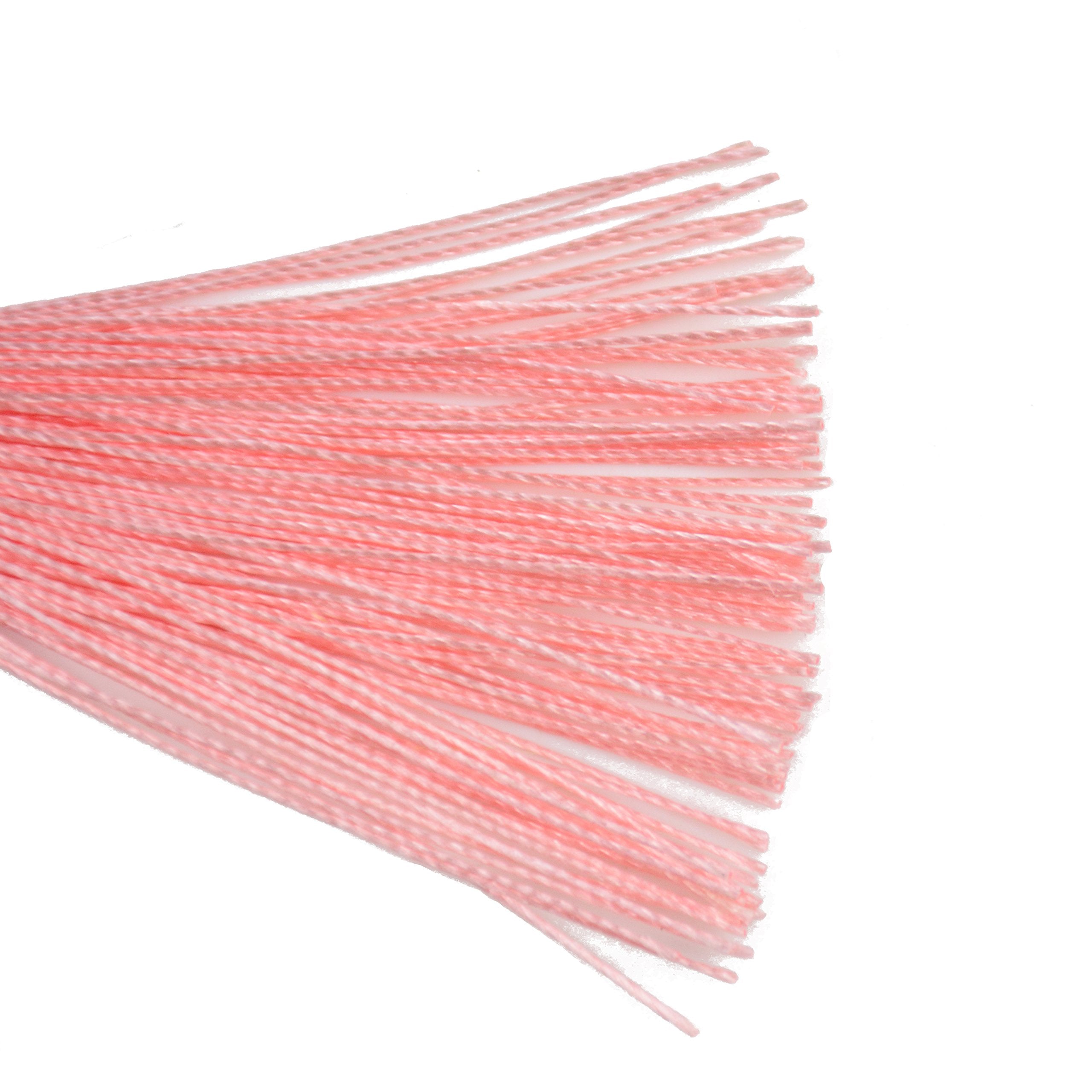 Makhry 100pcs 13cm/5 Inch Silky Floss Bookmark Tassels with 2-Inch Cord Loop and Small Chinese Knot for Jewelry Making, Souvenir, Bookmarks, DIY Craft Accessory (Dark Grey)