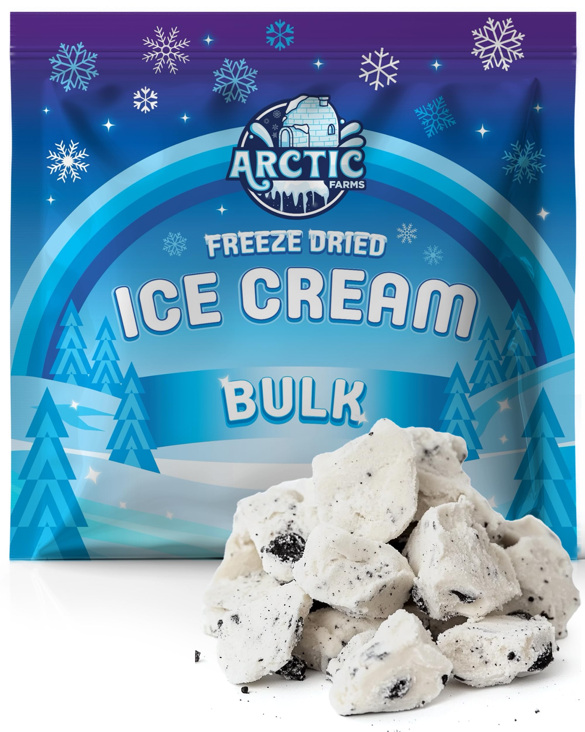 Arctic Farms Freeze Dried Ice Cream Bits Bagged and Boxed - Does Not Melt (1lb, S'mores)