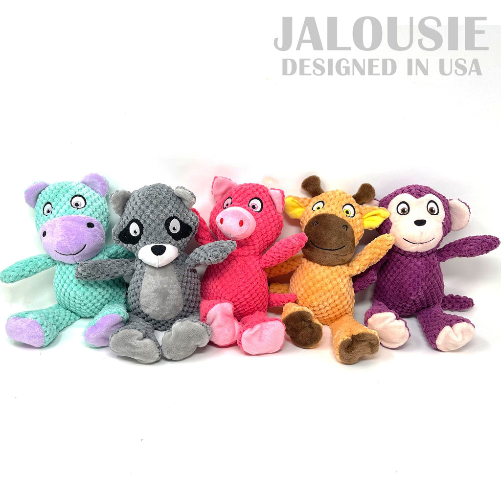 Jalousie Multipack Dog Squeaky Toys Strong Almost Indestructible, with Added Liner for Longer Play Dog Chew Toys (3 Pack - XLarge)