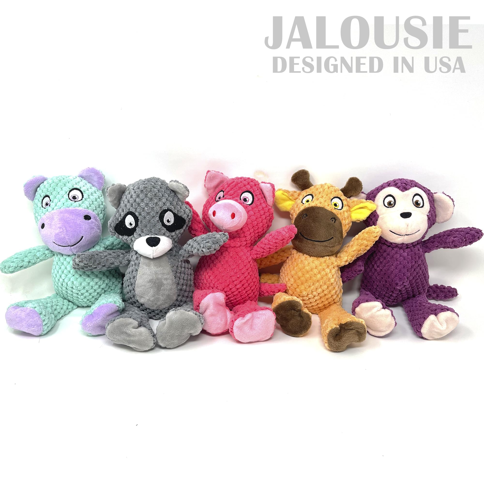 Jalousie Multipack Dog Squeaky Toys Strong Almost Indestructible, with Added Liner for Longer Play Dog Chew Toys (3 Pack - XLarge)