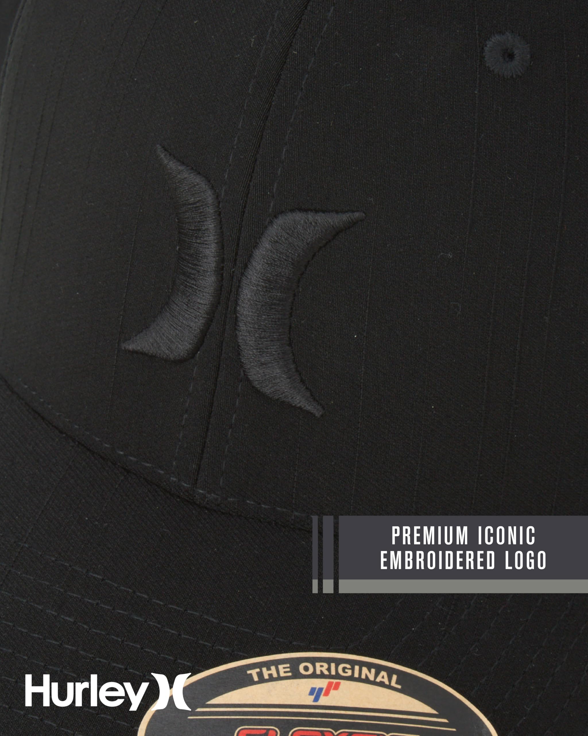 Hurley Men's Caps - One & Only Flexfit Baseball Cap - Fitted Hats for Men (S-XL)