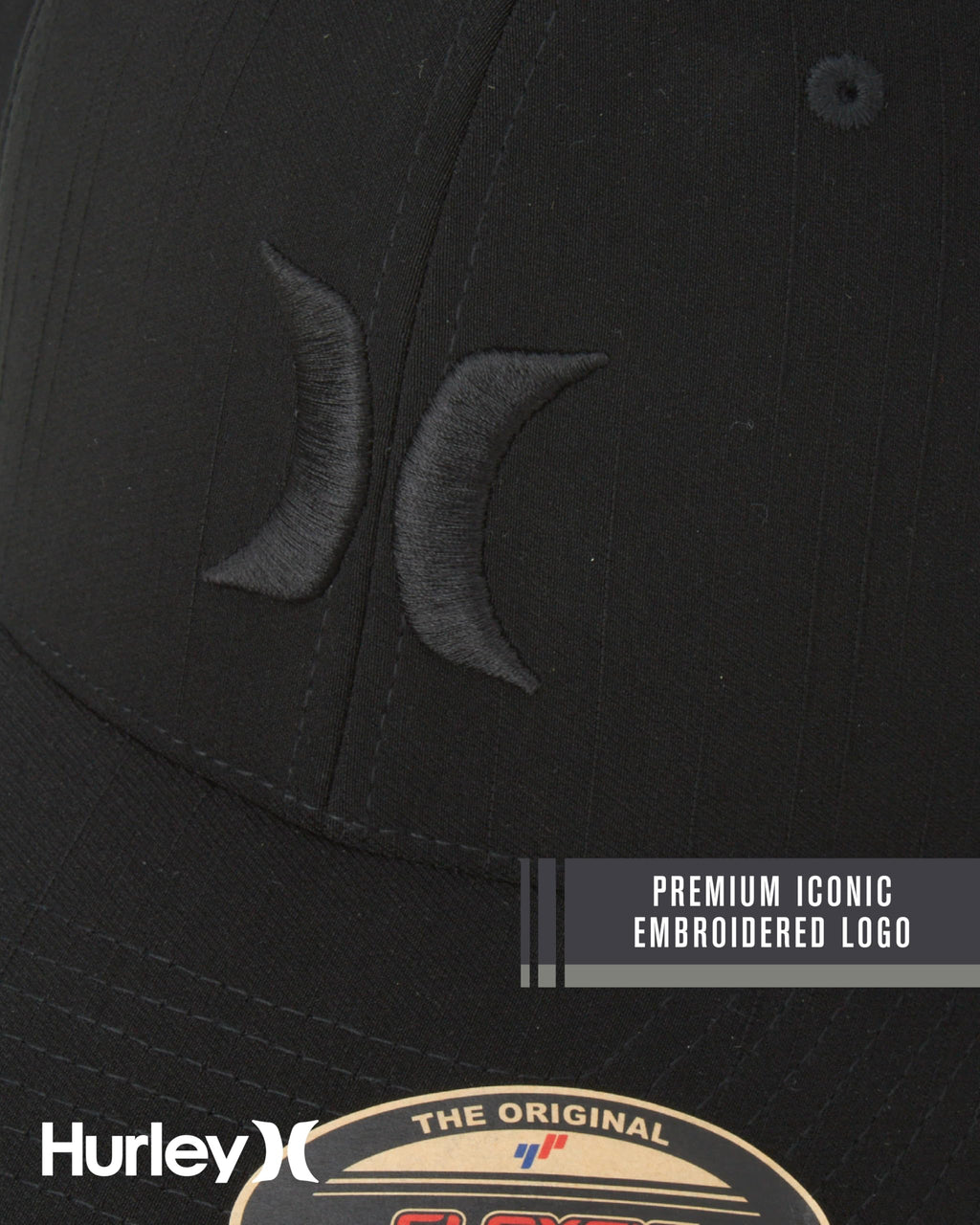Hurley Men's Caps - One & Only Flexfit Baseball Cap - Fitted Hats for Men (S-XL)