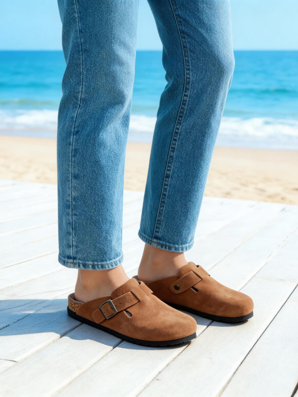 Clogs For Women, Womens Clogs- Mules House Slipers With Arch Support And Adjustable Buckle