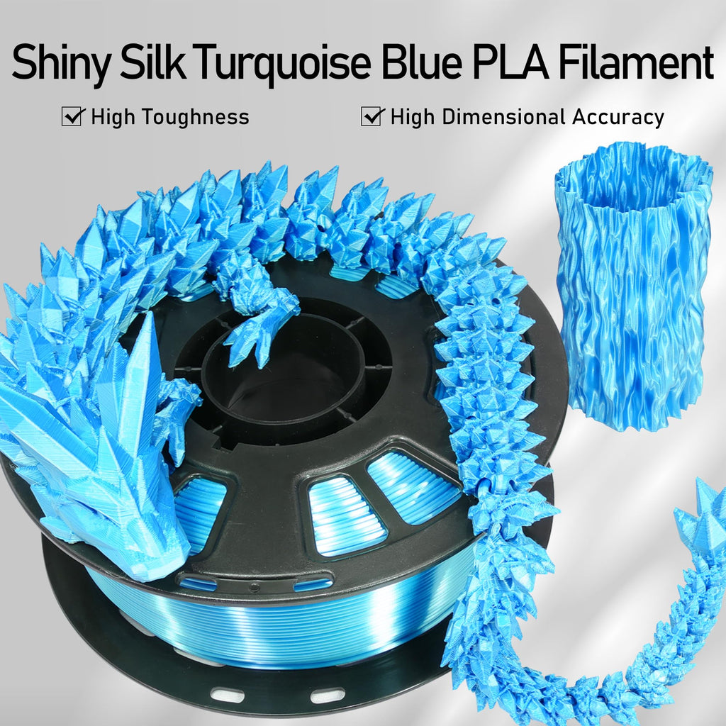 1.75mm PLA 3D Printer Filament Bundle: Glow in Dark Green/Blue/Purple/Rainbow, One Spool Clear Multi Colored, Each Spool 250g, Total 1.25Kg 3D Printing Material, 250g x 5 Spools Glow in Dark PLA