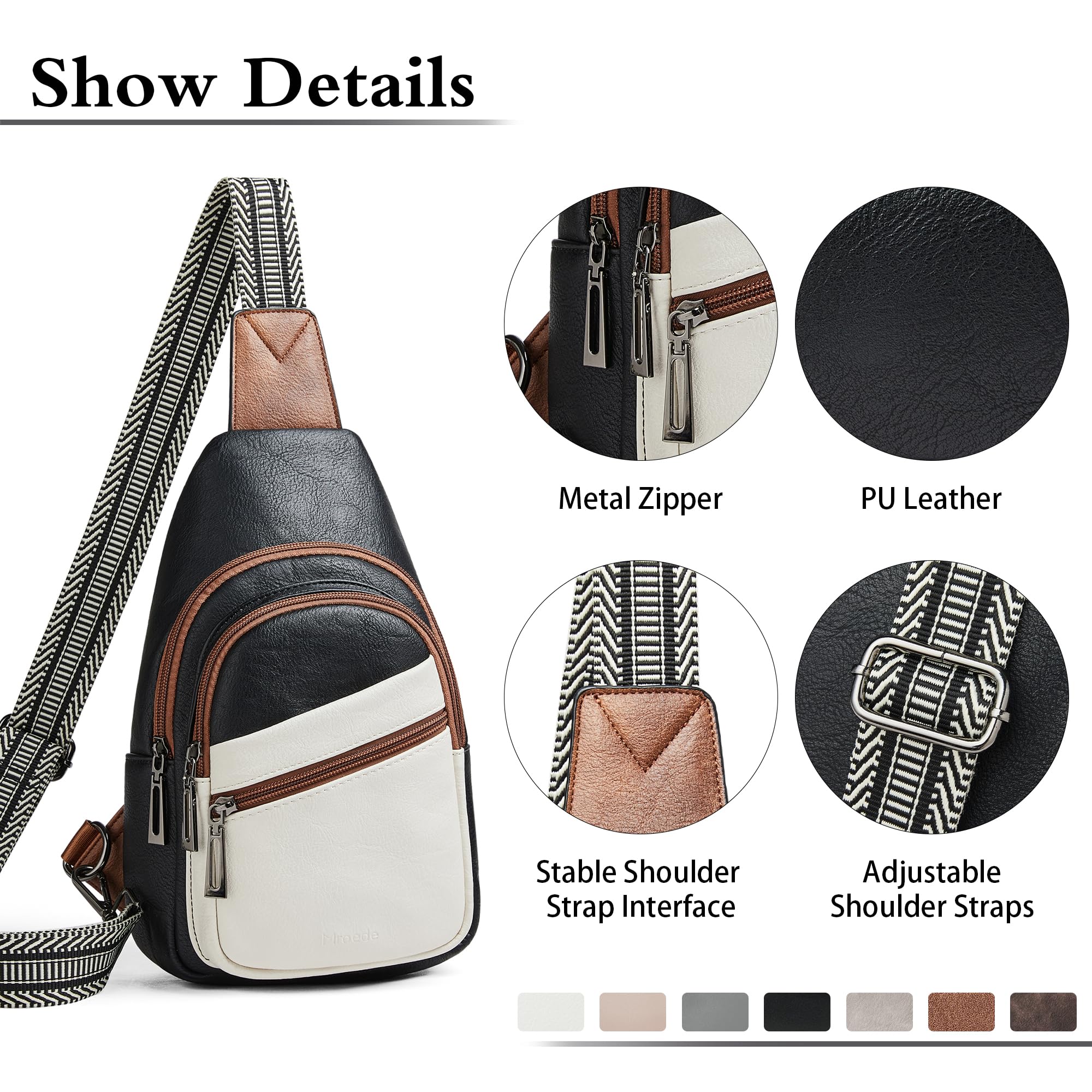 Sling Bag Crossbody Bags for Women Small Cross Body Bag Fanny Packs Chest Sling Purse for Daily Travel Leisure Sport