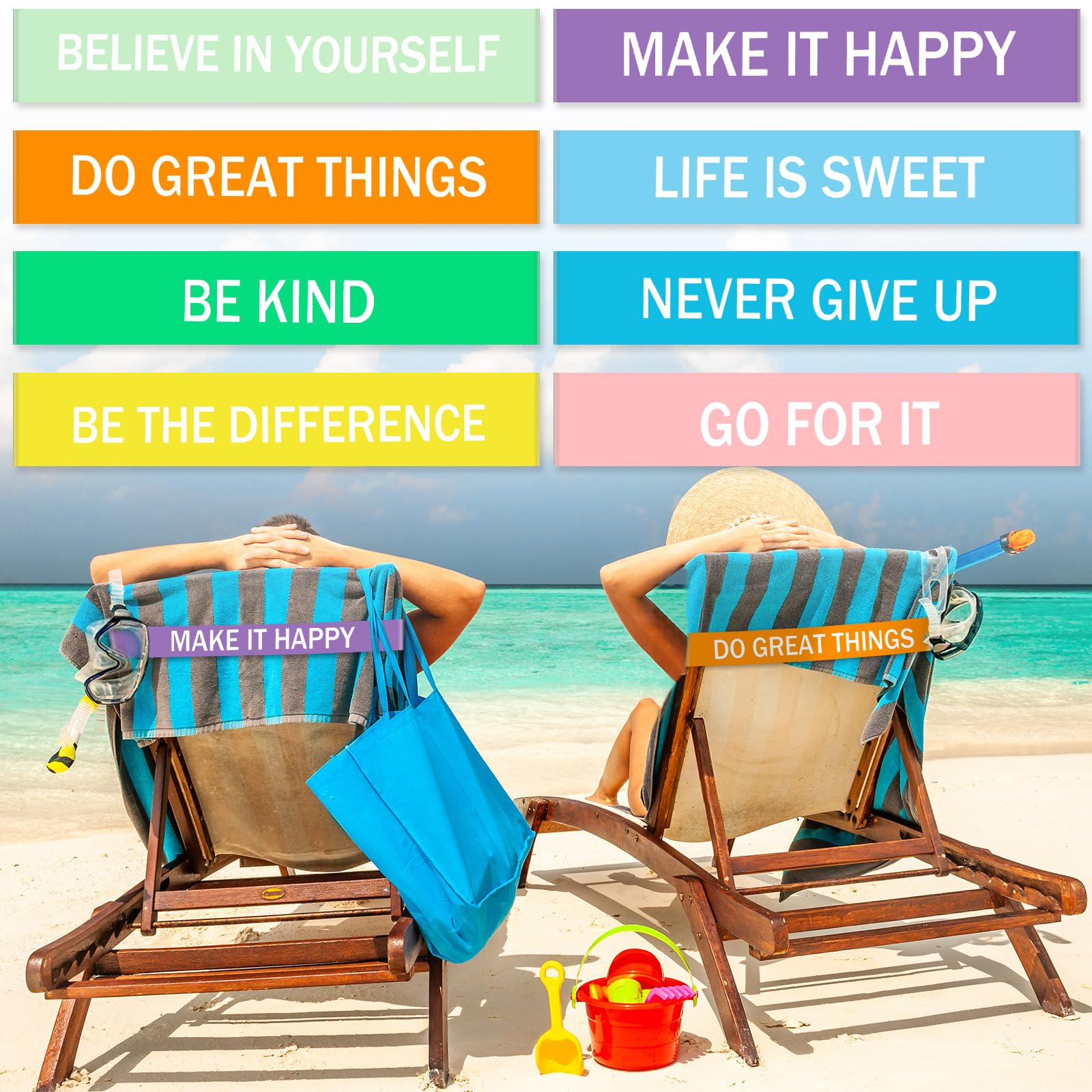 Boao 4 Pack Towel Bands for Beach Chair, Pool & Cruise Essentials, Elastic and Windproof, Towel Chair Clips Lounge Strap Holder, Cruise Ship Accessories (American Flag)