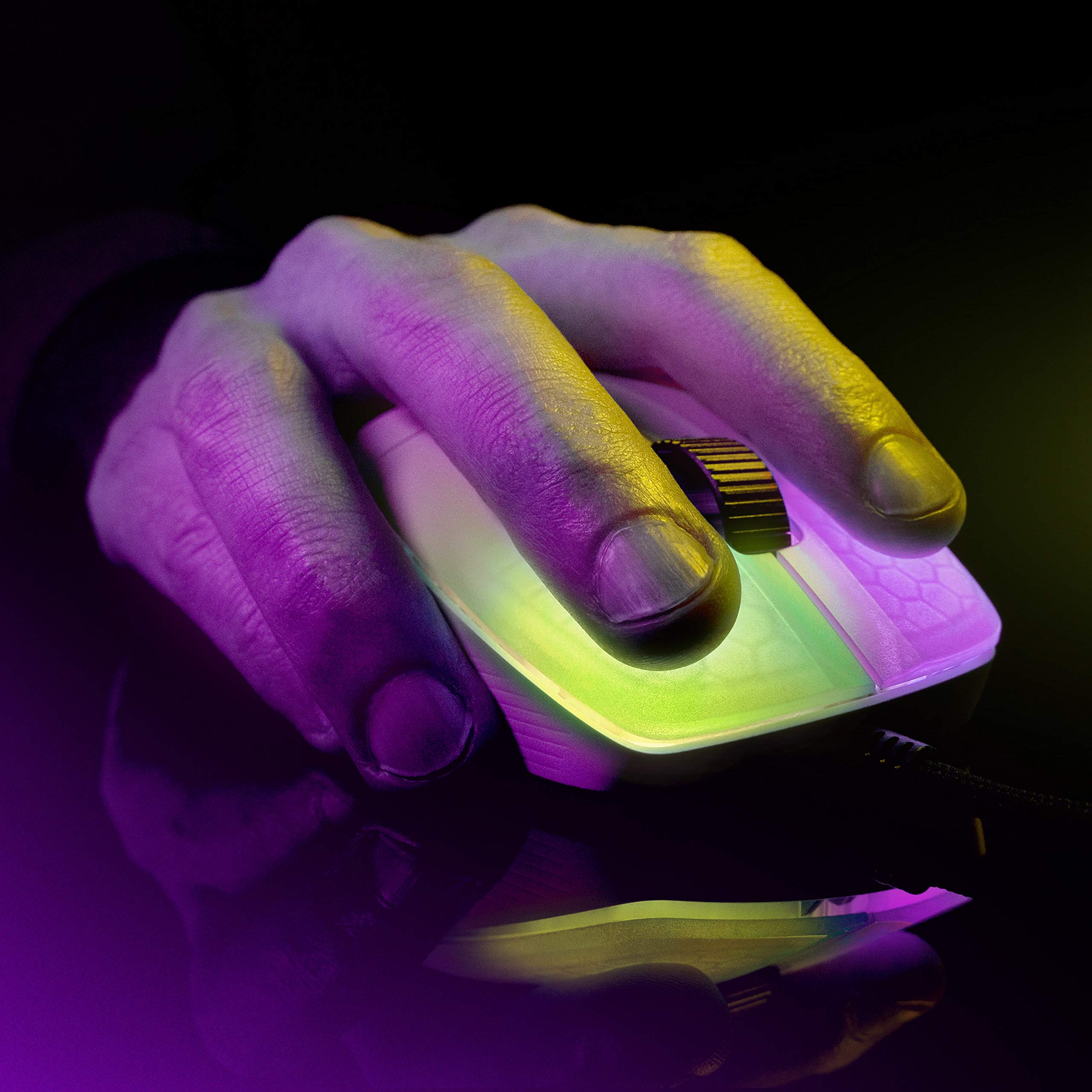 ROCCAT Kone AIMO Remastered PC Gaming Mouse, Optical, RGB Backlit Lighting, 23 Programmable Keys, Onboard Memory, Palm Grip, Owl Eye Sensor, Ergonomic, LED Illumination, Adjustable to 16,000 DPI-Black