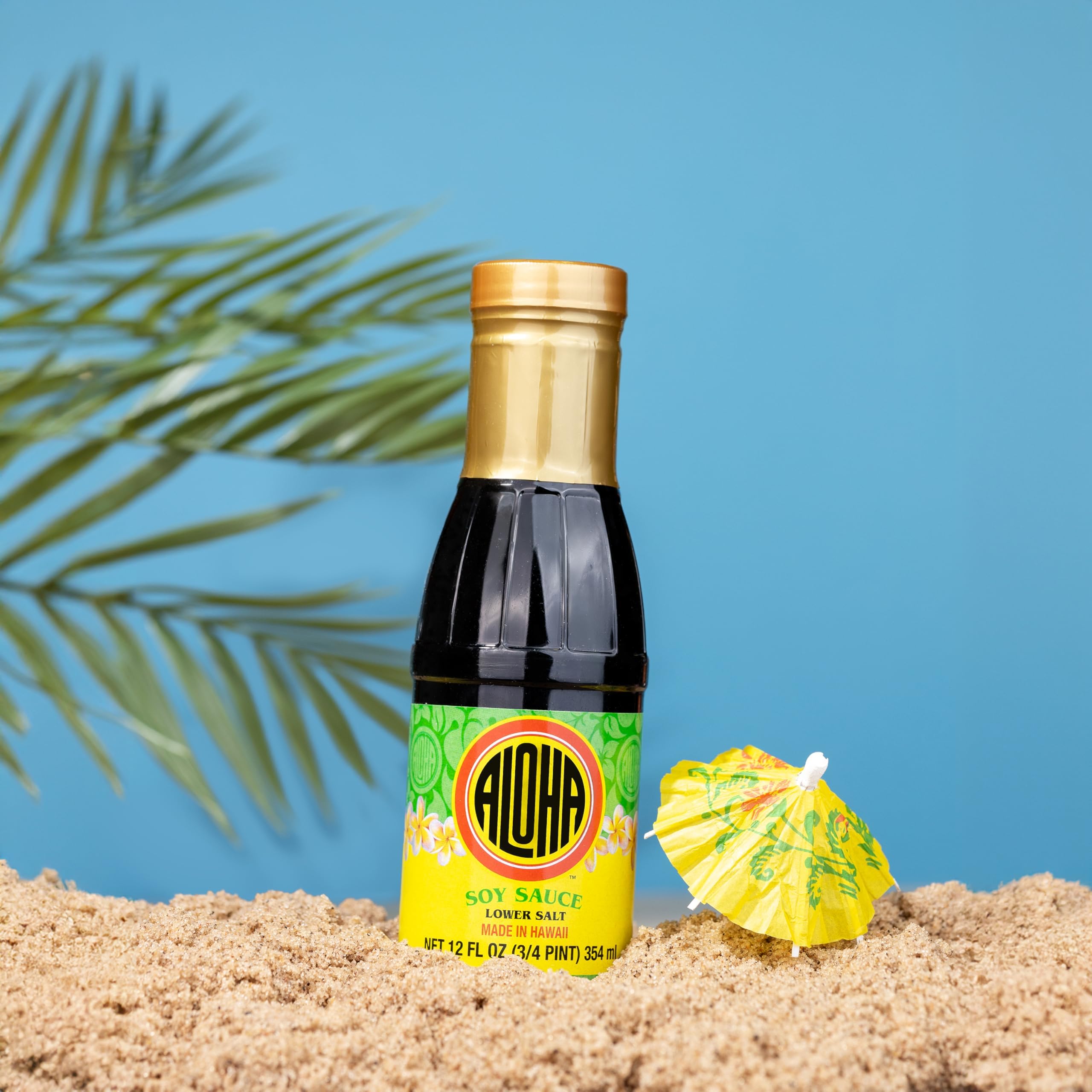 Aloha Shoyu - Lower Salt Soy Sauce with 25% Less Sodium - Versatile and Balanced Shoyu Sauce - Made in Hawaii - 12 oz. Bottle