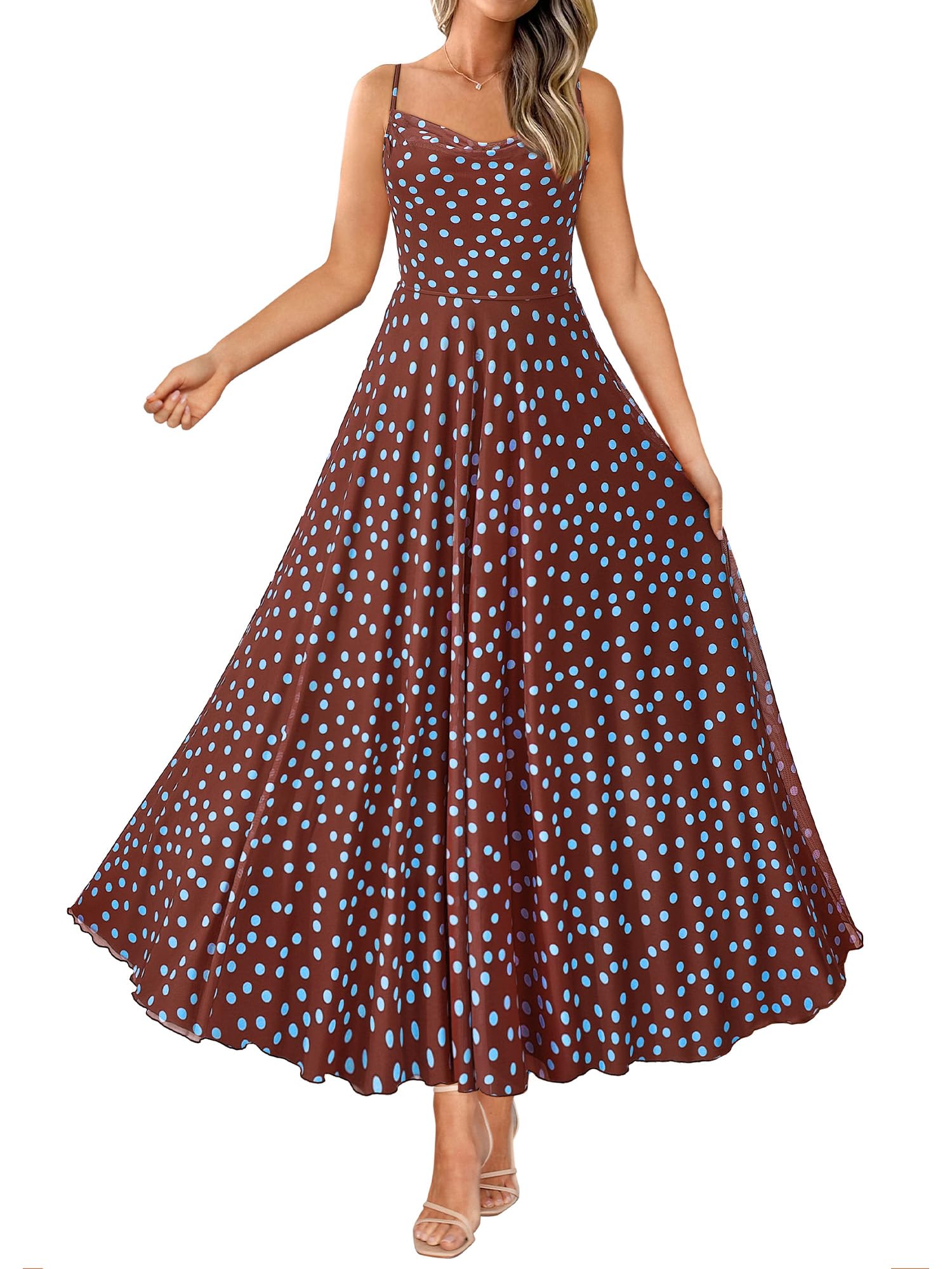 BTFBM Women Summer Floral Maxi Dresses Elegant Spaghetti Strap Dress Printed Party Dress Beach Long Dresses