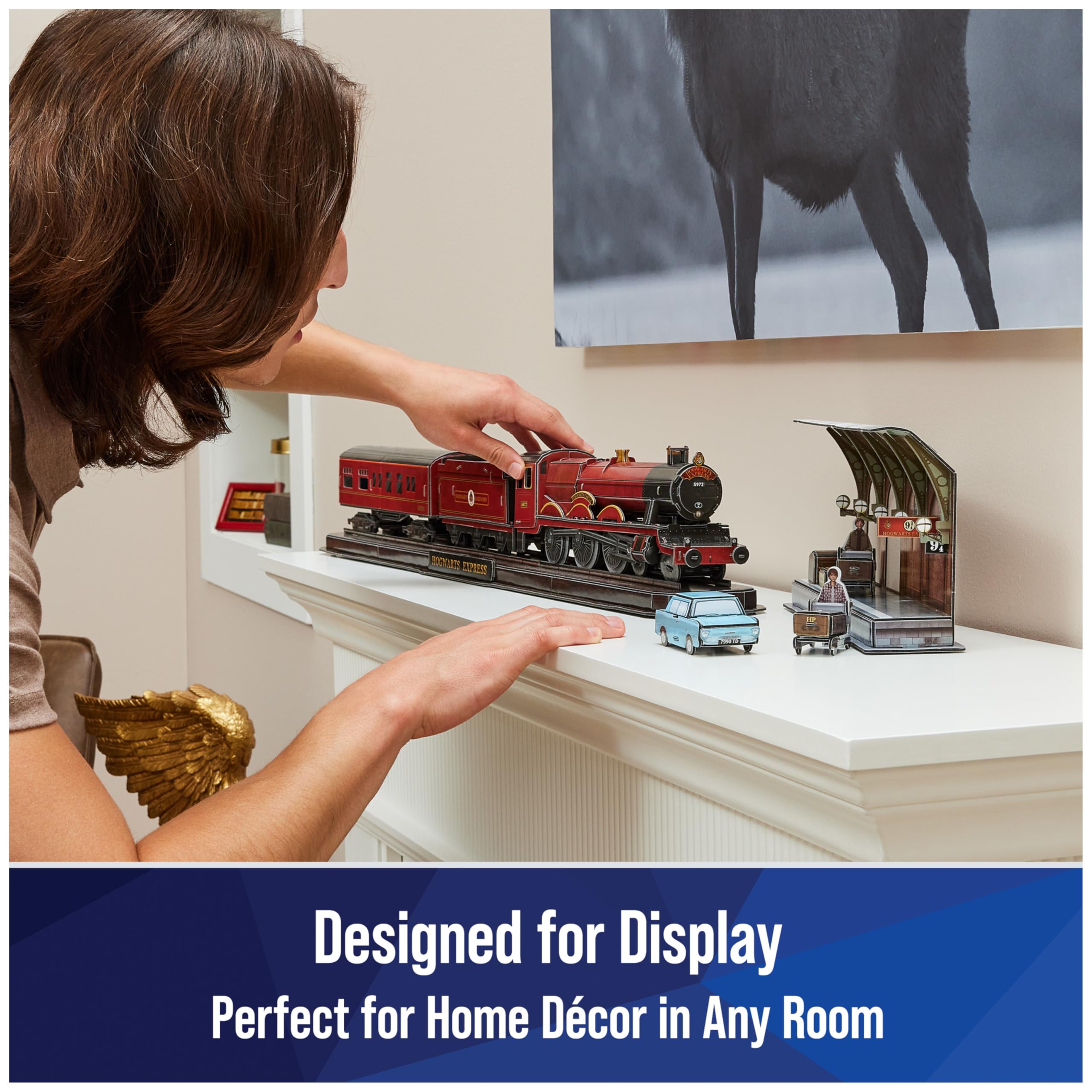 4D Build, Harry Potter Hogwarts Express 3D Model Kit, Harry Potter Collectibles & Desk Decor, Adult Puzzle, Building Toys, 181 Pieces, 3D Puzzles, Gift Ideas for Ages 12 & Up