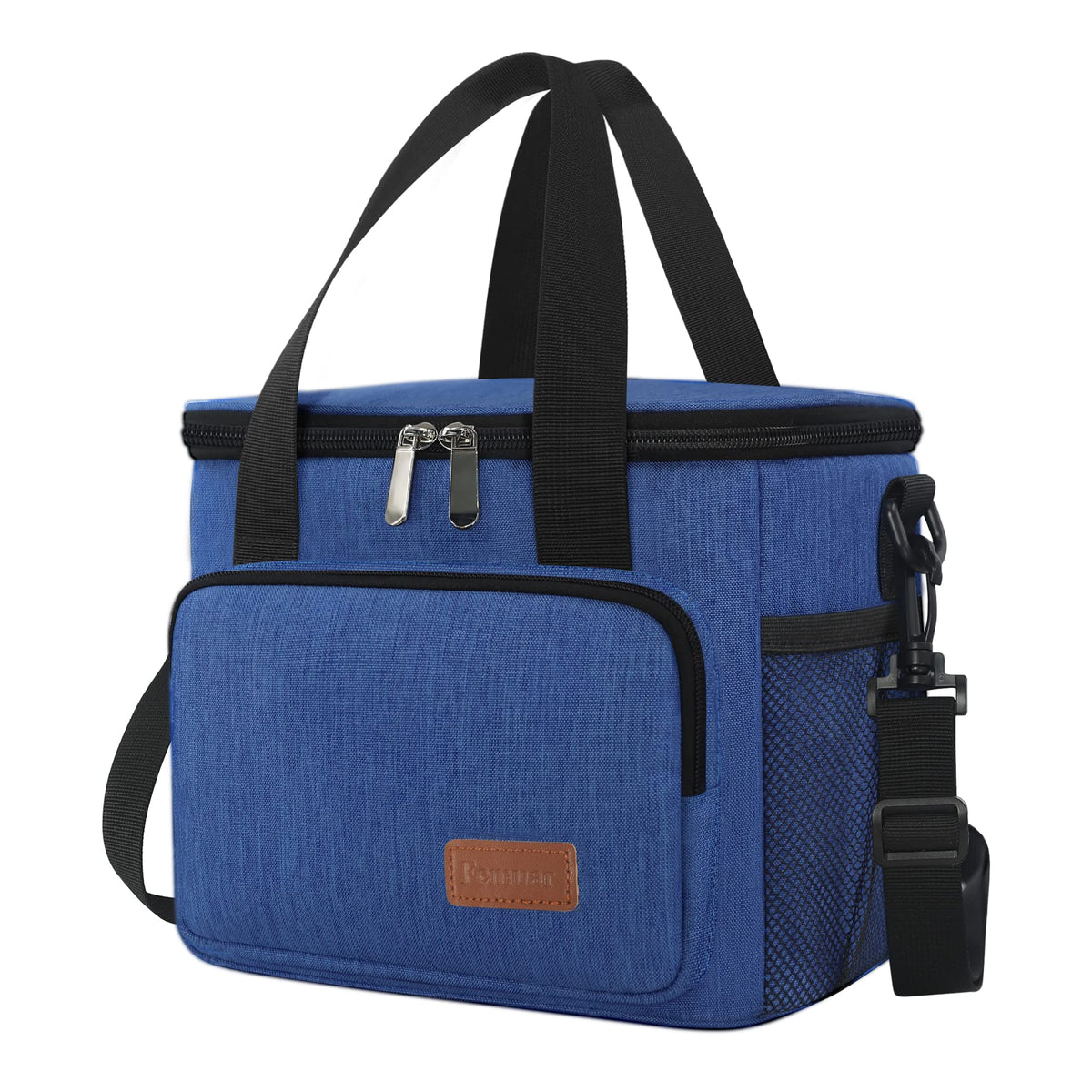 Femuar Lunch Bags for Women/Men, Insulated Lunch Bag for Work Office Picnic - Large Lunch Cooler Bag Leakproof Lunch Box with Adjustable Shoulder Strap for Adults - Grey (15L)