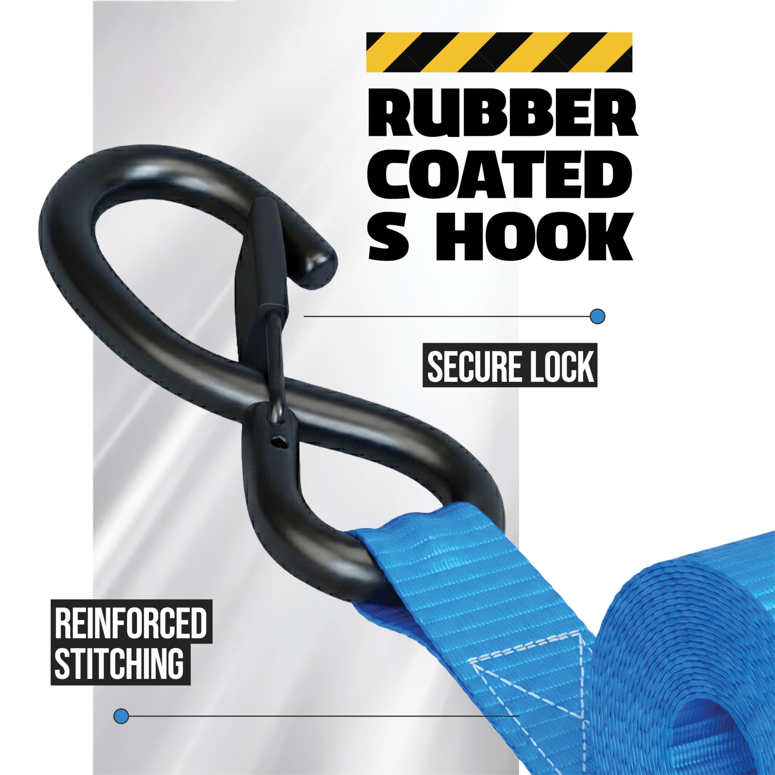 AUGO Retractable Ratchet Straps | 2 Heavy Duty Ratchet Straps Self Retractable Tie Downs with Soft Loops & Storage Bag for Motorcycle, Truck, Trailer, Cargo Van | 1200 Lb Break Strength 1” x 10’