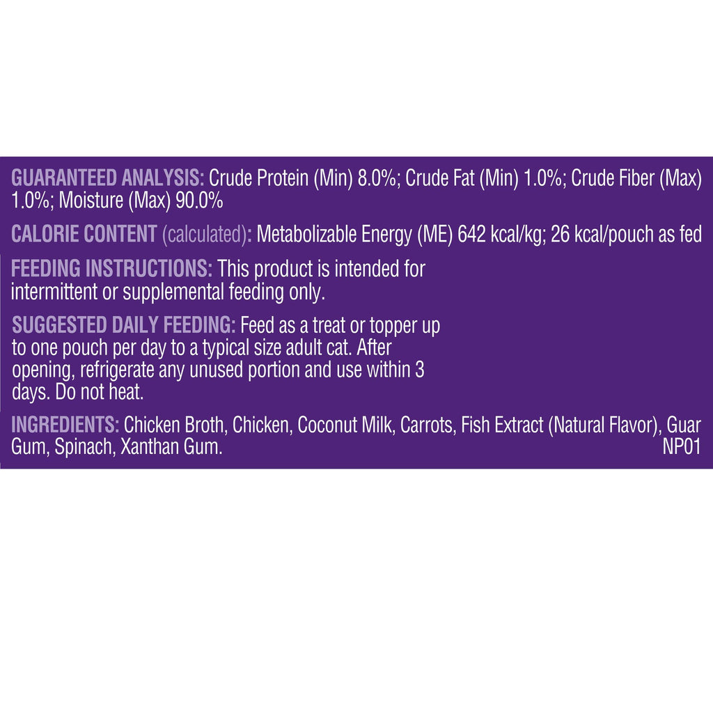Nutrish Rachael Ray Purrfect Broths Classic Chicken Recipe, Lickable Complements for Cats, 1.4 oz. Pouch, 24 Count