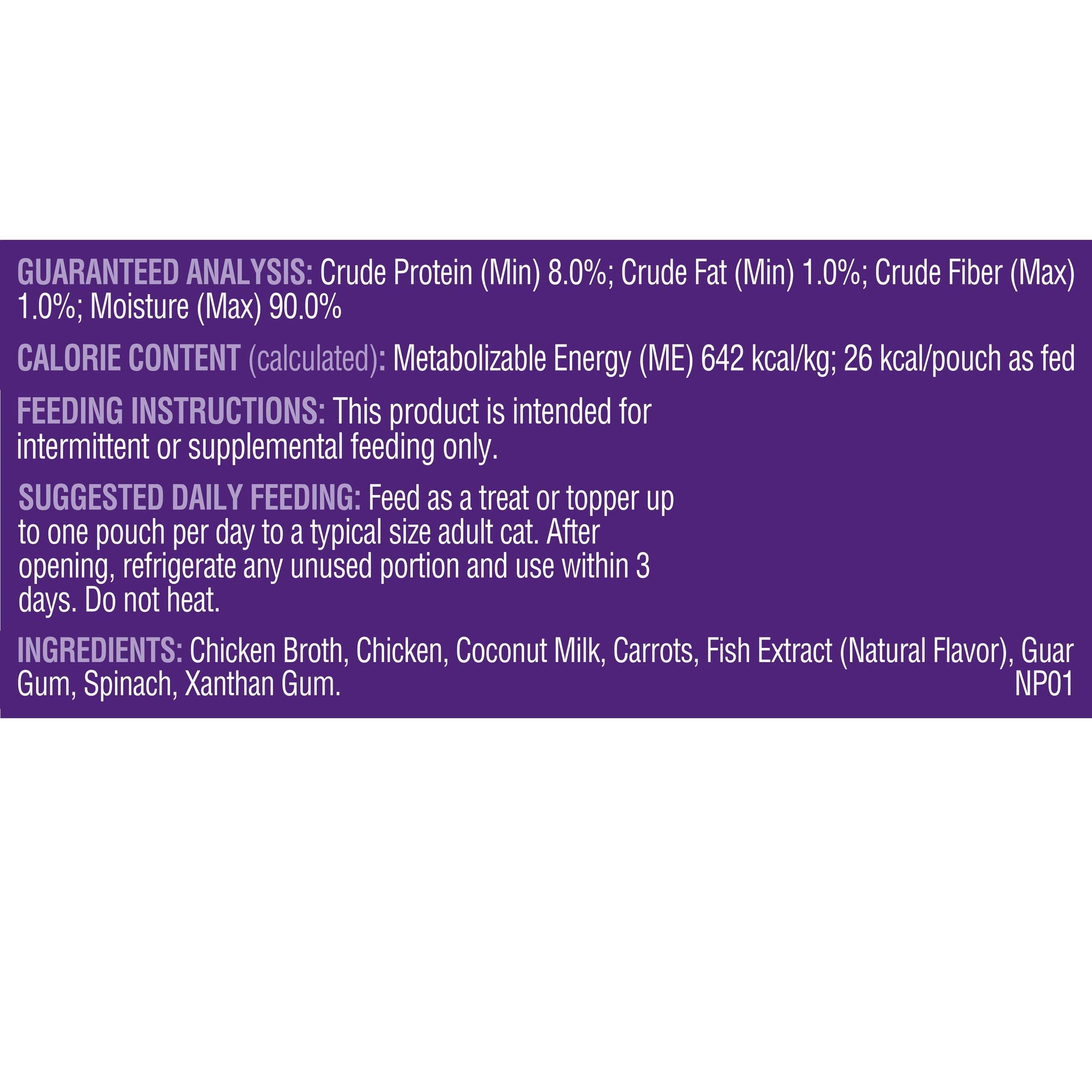 Nutrish Rachael Ray Purrfect Broths Classic Chicken Recipe, Lickable Complements for Cats, 1.4 oz. Pouch, 24 Count