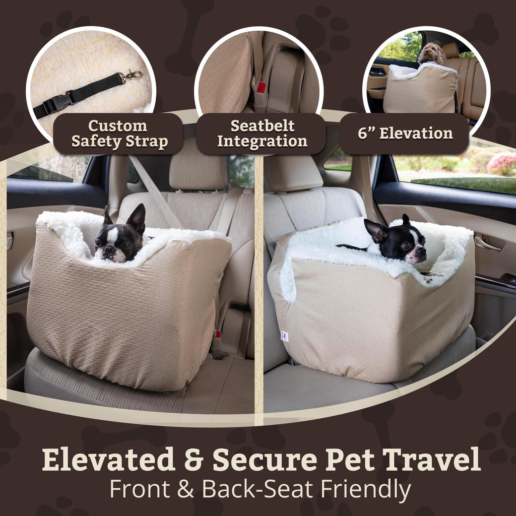 SNOOZER PET Products Lookout 1 Dog CAR SEAT, Birch Diamond, Small