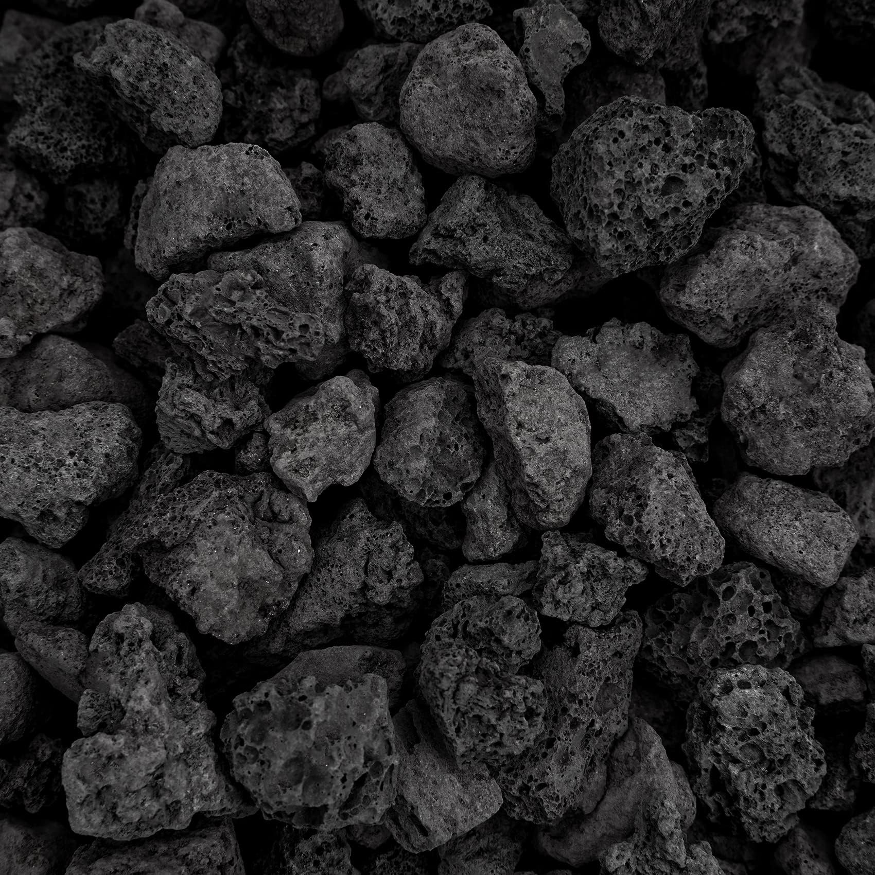 Mr. Fireglass 10 Pounds Black Natural Lava Rock for Indoor Outdoor Gas Fire Pits Fireplaces & Barbecue Grills | Volcanic Lava Stones for Decorating Garden Landscaping, Potted Plants, 0.2"-0.3"