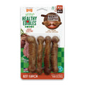 Nylabone Healthy Edibles Natural Dog Chews Long Lasting Chew Treats for Dogs, Roast Beef Flavor, X-Small/Petite (4 Count)