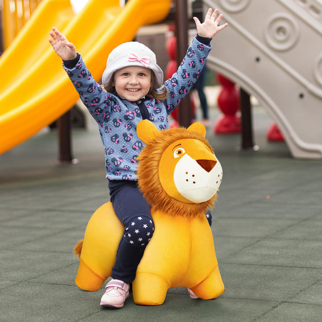 Kids Dinosaur Bouncy Animal Toys, Inflatable Triceratops Bouncer, Ride on Bounce Hopper, Indoor Outdoor Activity Birthday Gift for 18 Months 2 3 4 Years Old Boys