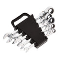 Amazon Basics 72-Tooth Ratcheting Combination Wrench Set, Chrome Vanadium Steel Flexible Head, 5-Piece SAE Sizes 5/16", 3/8", 1/2", 9/16", 11/16", Chrome Finish