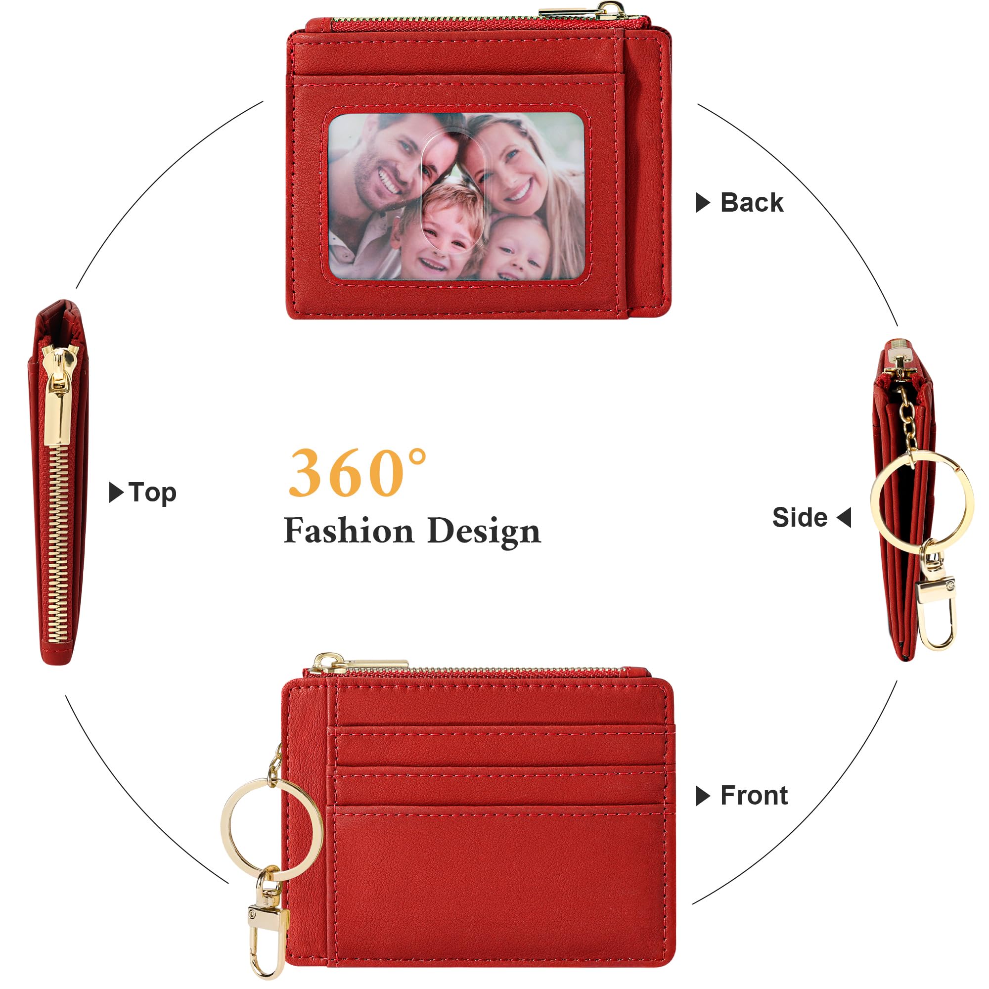 Sodsay Card Case Slim Front Pocket Wallet for Women Credit Card Holder with Keychain | Slim, Credit Card Holder, Front Pocket, with Keychain | Slim