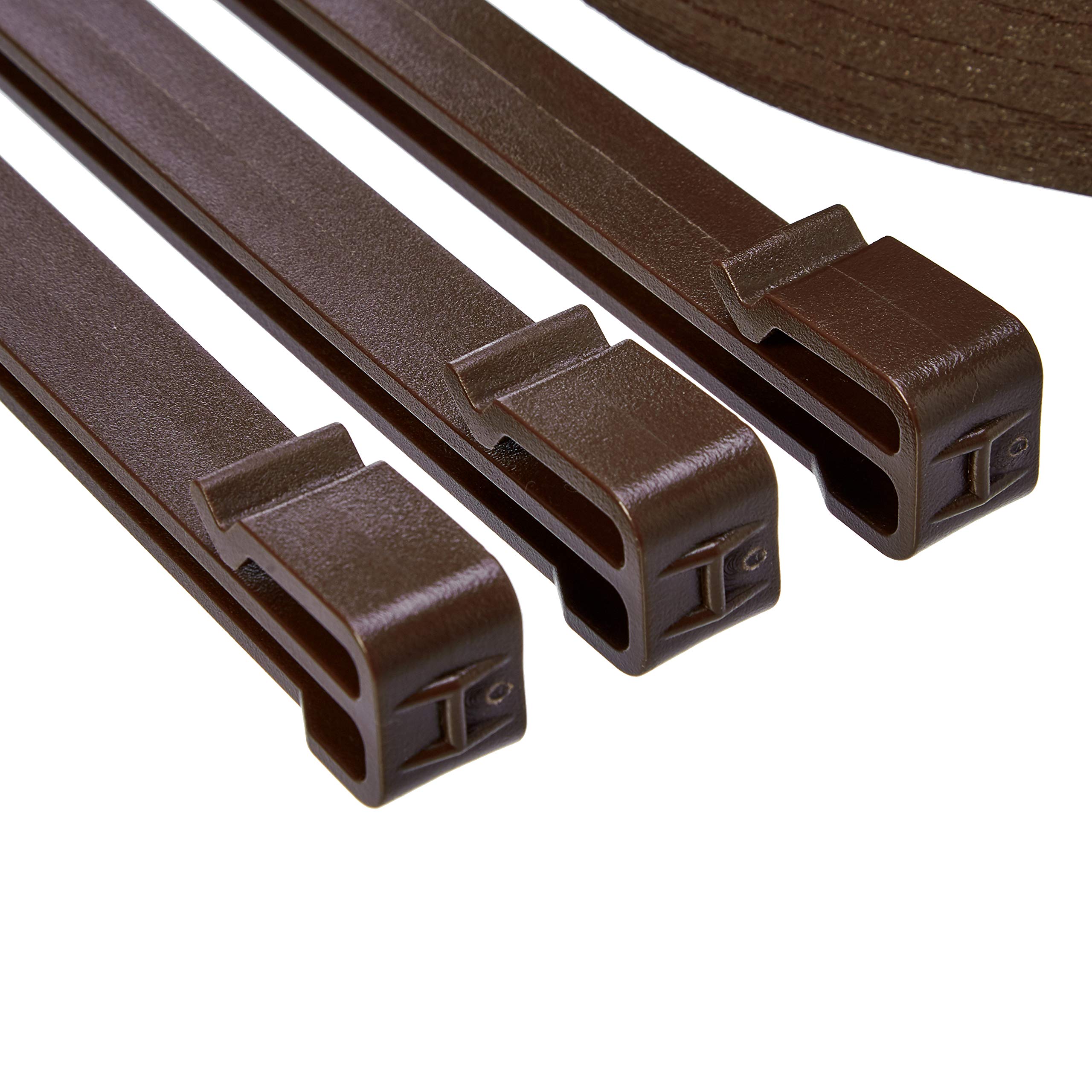 Amazon Basics Flexible Landscape Edging Coil for Garden Border, Flower Beds, Lawn and Pathways, 5 inch x 40ft, Brown, 10 Stakes