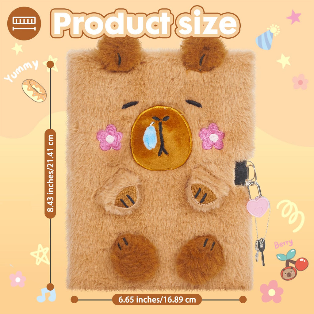 Axolotl Diary for Girls with Lock, Plush Axolotl Toys Gift for Teen Girls, Kids Writing Journal Notebook, Birthday Gifts for Little Girls Ages 5 6 7 8 9 10-12 Year Old
