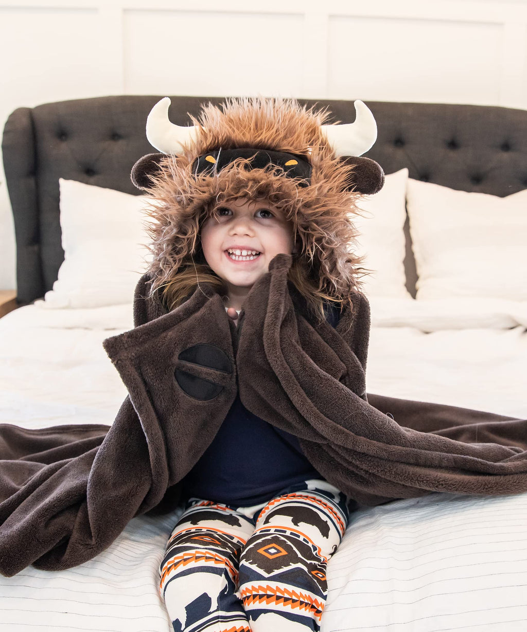 Lazy One Wearable Hooded Blanket for Kids, Animal Hooded Blanket (Bigfoot)