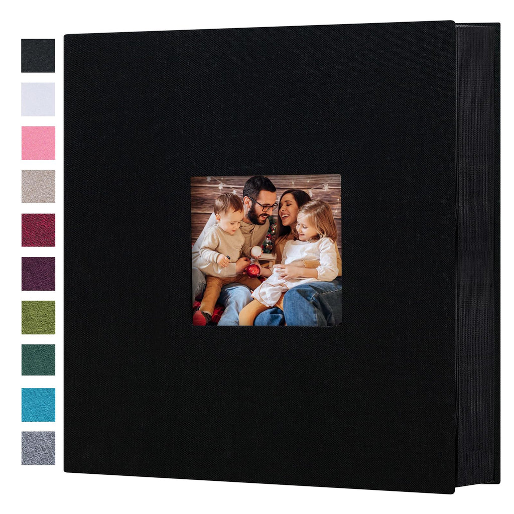 Mublalbum Small Photo Album 4x6 100 Photos Linen Cover Picture Book with Horizontal Pockets for Wedding Family Anniversary and Baby (Beige)
