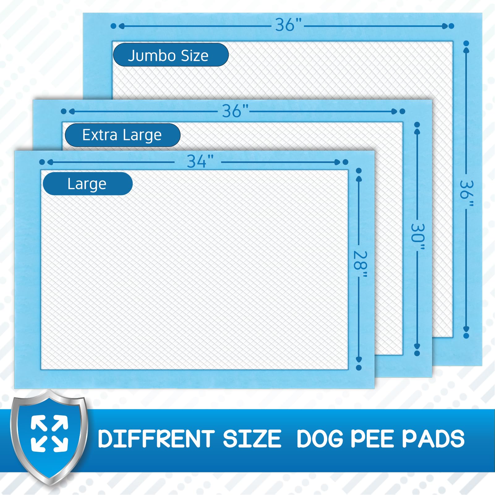 CROCI Dog Pee Pads Extra Large 30x36in, Puppy Pads XL with Adhesive Tabs, XL Pee Pads for Large Dogs, Super Absorbent Up to 8 Cups, Leak-Proof & Quick-Dry, Disposable (40 Counts)