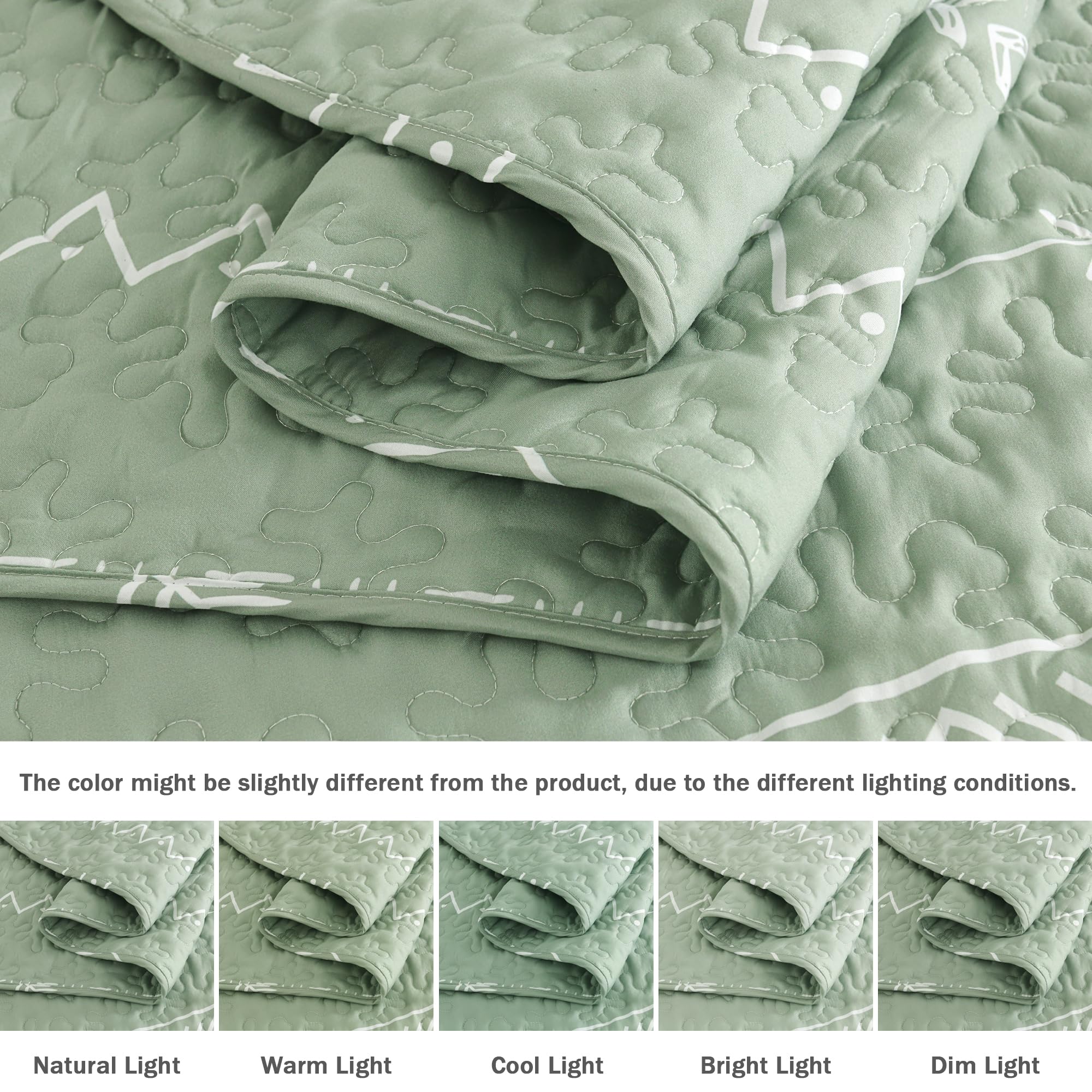 Andency Twin Quilt Set Grey, 2 Pieces Boho Lightweight Soft Striped Bedspread for All Season (68"x86"), Gray Printed Bohemian Polyester Reversible Coverlet Comoforter Sets