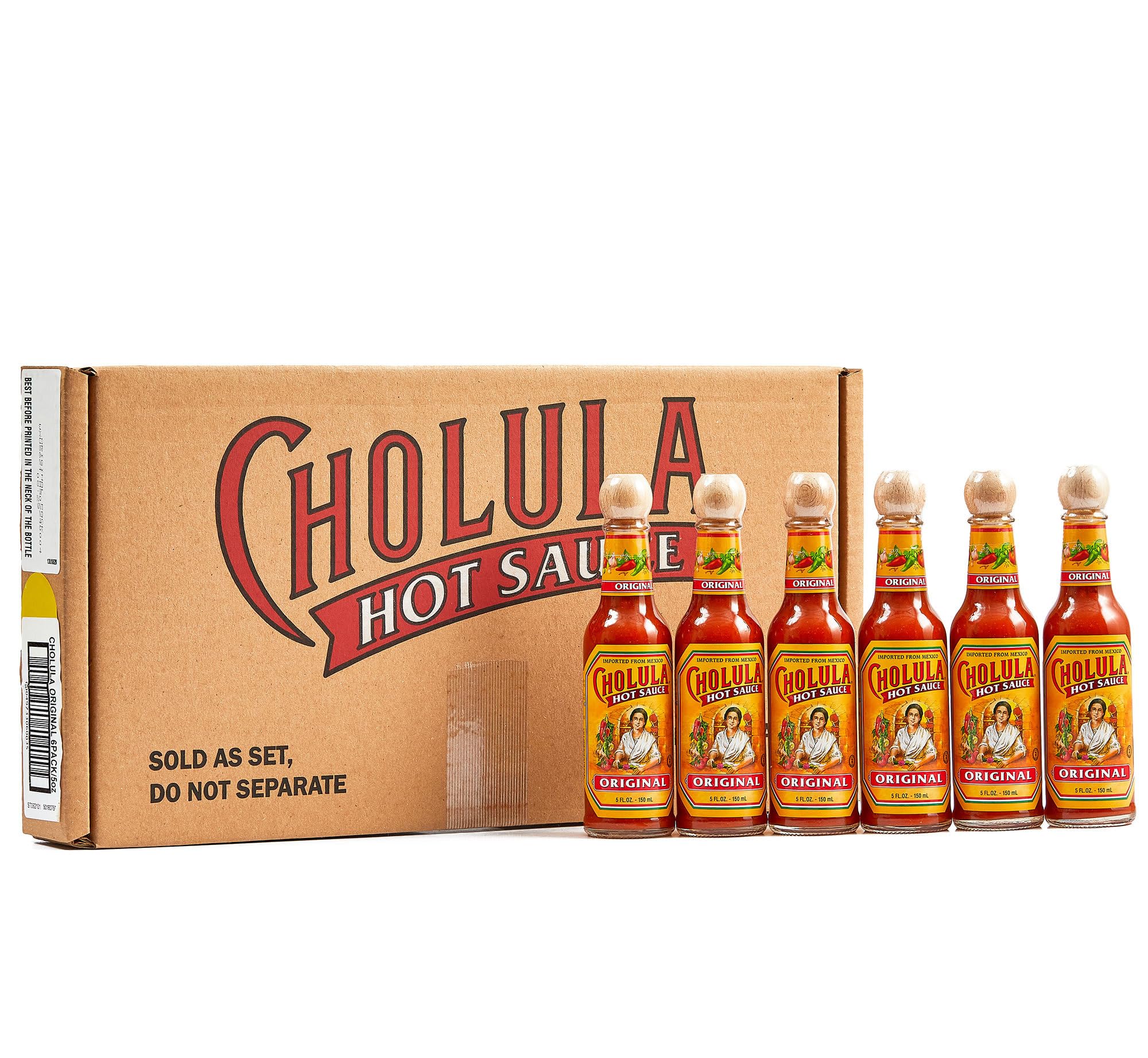 Cholula Original Hot Sauce 5 fl oz Multipack (Great Hot Sauce Lover Gift Set), 6 count
