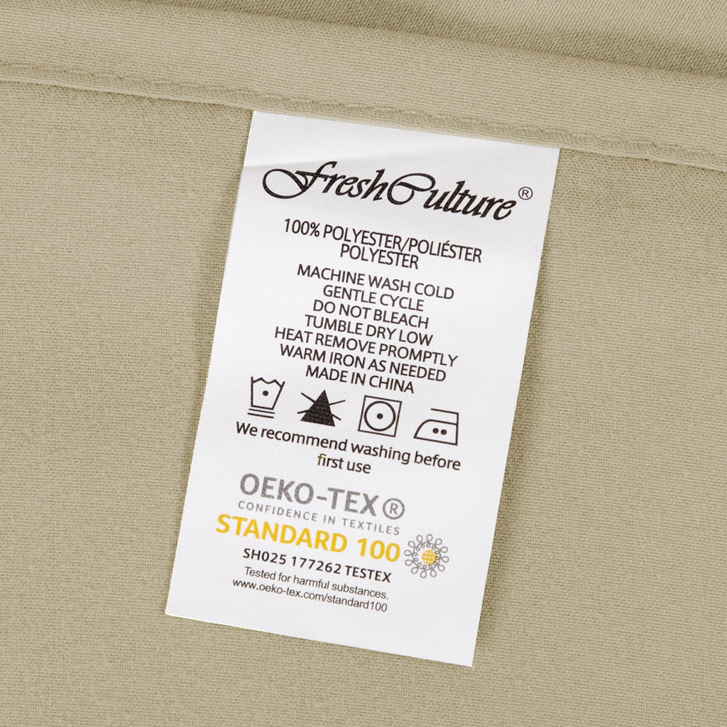 FreshCulture Twin XL Flat Sheet - Hotel Quality Twin XL Flat Sheet Only - Brushed Microfiber Top Sheet - Ultra Soft & Breathable - Wrinkle-Free - Easy Care - Single Flat Sheet (Twin XL, Beige)