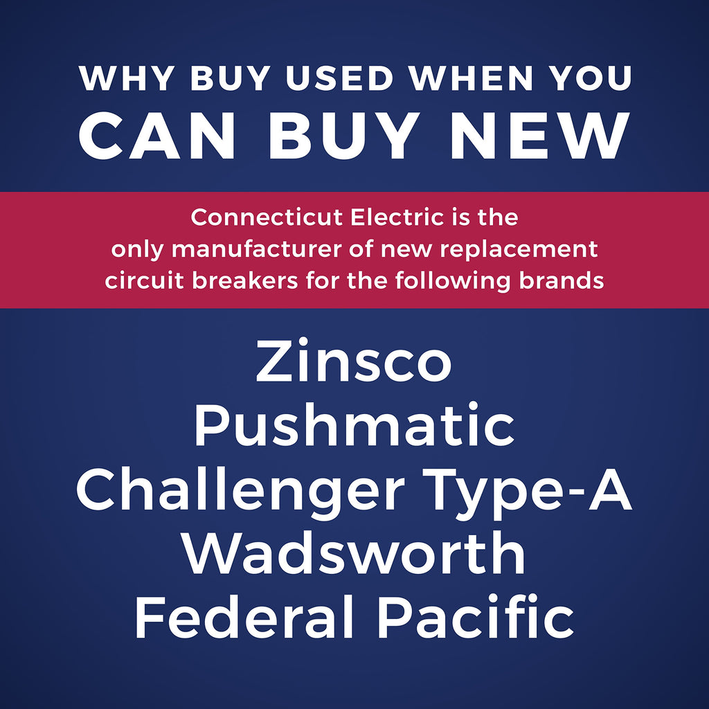 Connecticut Electric UBIZ0220-New Zinsco RC3820 Replacement Two Pole 20 Amp Thin Series Circuit Breaker