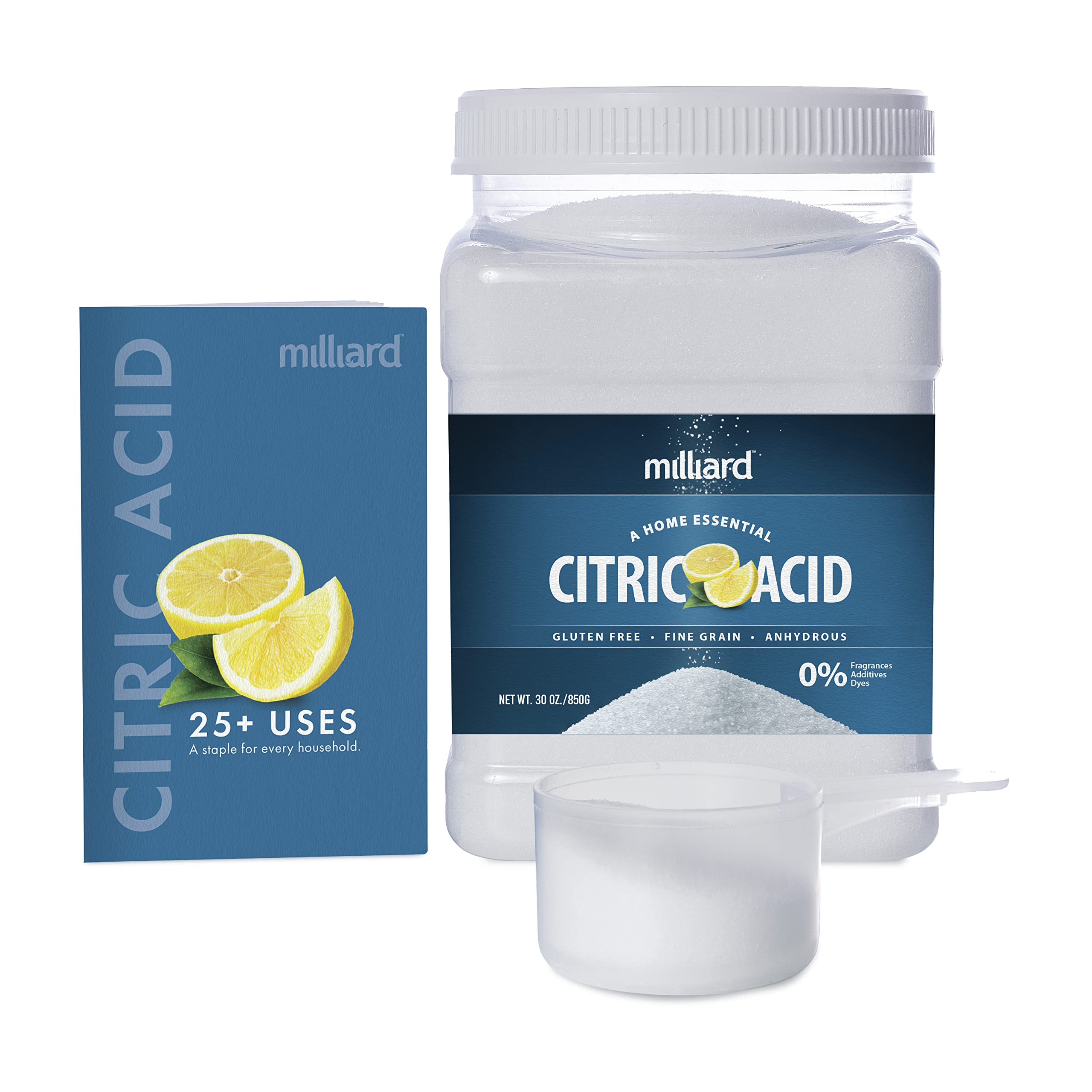 Milliard Citric Acid 1 Pound - 100% Pure Food Grade Non-GMO Project Verified (1 Pound)