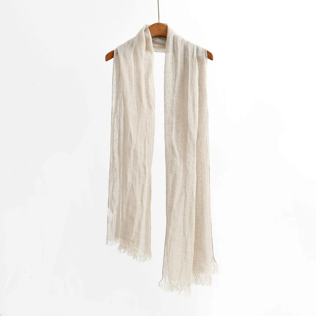 Jeelow Lightweight Summer Scarf Light Shawl Wrap Linen Feel Scarves For Men And Women